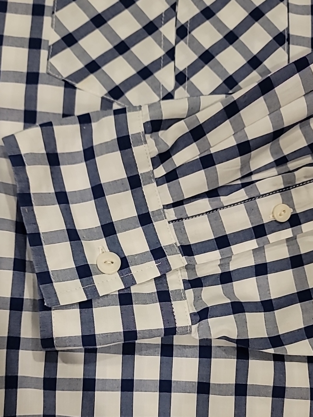 Izod Navy White Long Sleeve Camp Shirt XXL - Picture 8 of 12